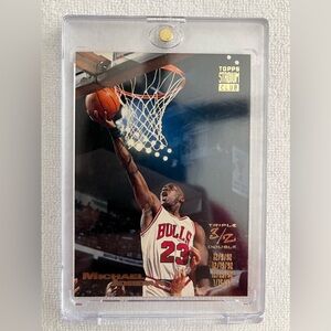1993 - 1994 Topps Stadium Club #1
MICHAEL JORDAN Card Triple Double 3/2 Chicago